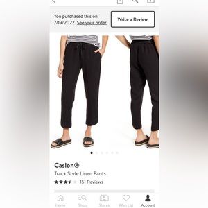 Caslon Track Style Linen Pants